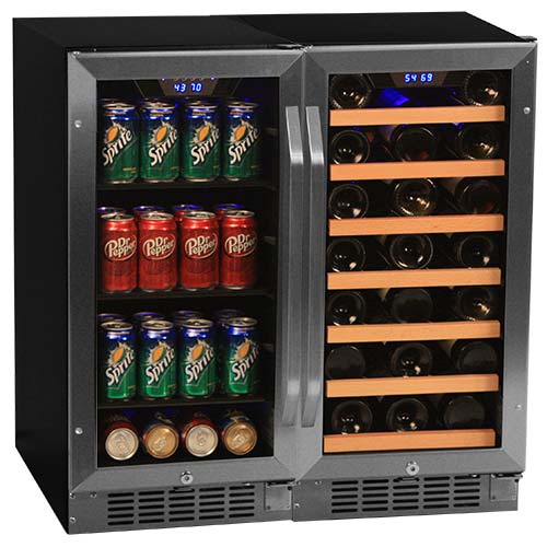 EdgeStar 30 Bottle + 80 Can Side-by-Side Wine & Beverage Center