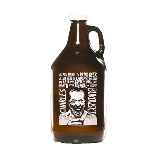 Bukowski Quote Growler 64 oz