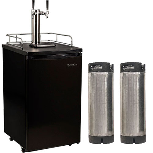 Edgestar Ultra Low Temp Home Brew Dual Tap Kegerator with Kegs