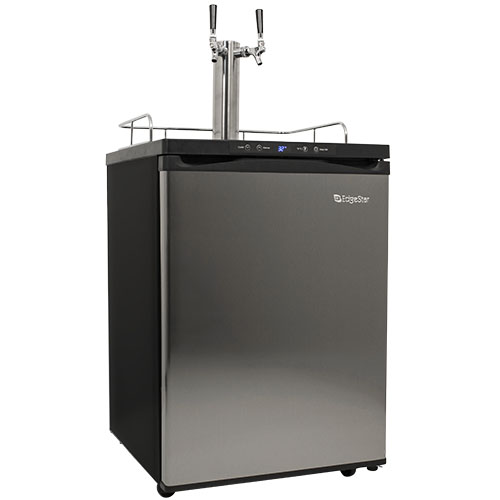 EdgeStar Stainless Steel Full Size Dual Tap Kegerator with Digital Display