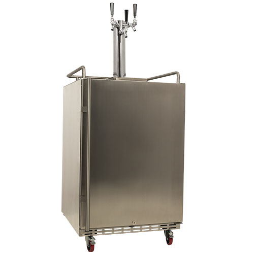 EdgeStar Full Size Triple Tap Built-In Outdoor Kegerator