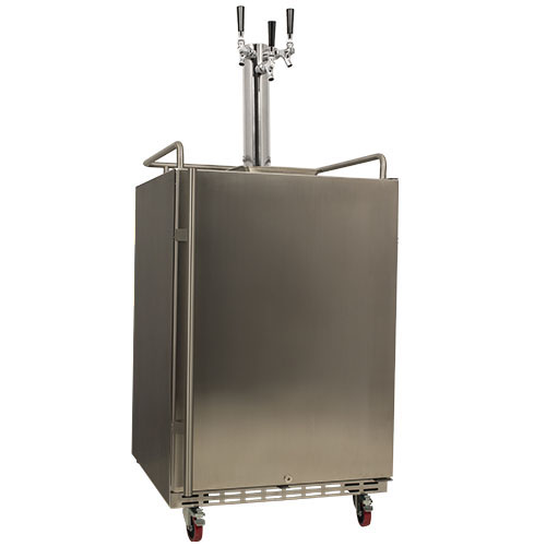 EdgeStar Full Size Triple Tap Built-In Stainless Steel Kegerator