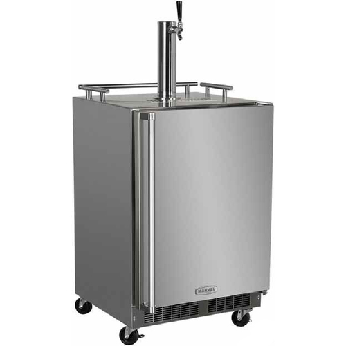 Outdoor Built-In Mobile Kegerator Stainless Steel With Lock - Right Hinge