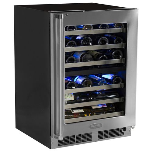 Marvel 24  Built-In Pro Dual Zone Wine Cellar with Lock-Right Hinge